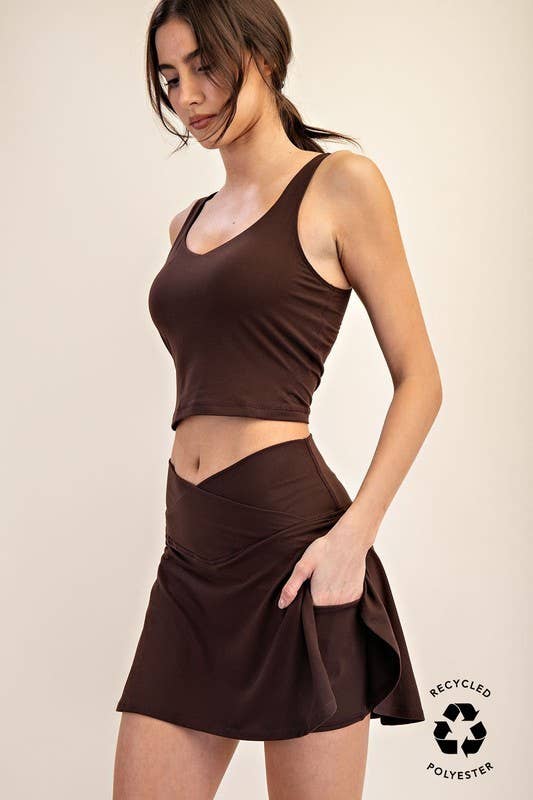 V Neckline Cropped Yoga Top
