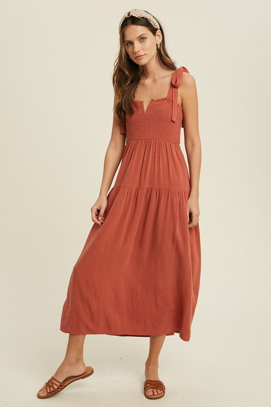 MALLORY MOCKED MIDI DRESS