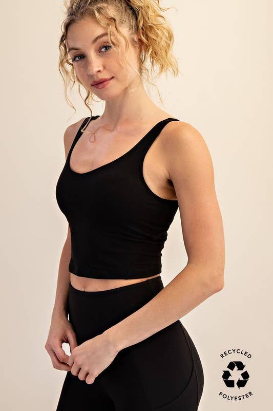V Neckline Cropped Yoga Top