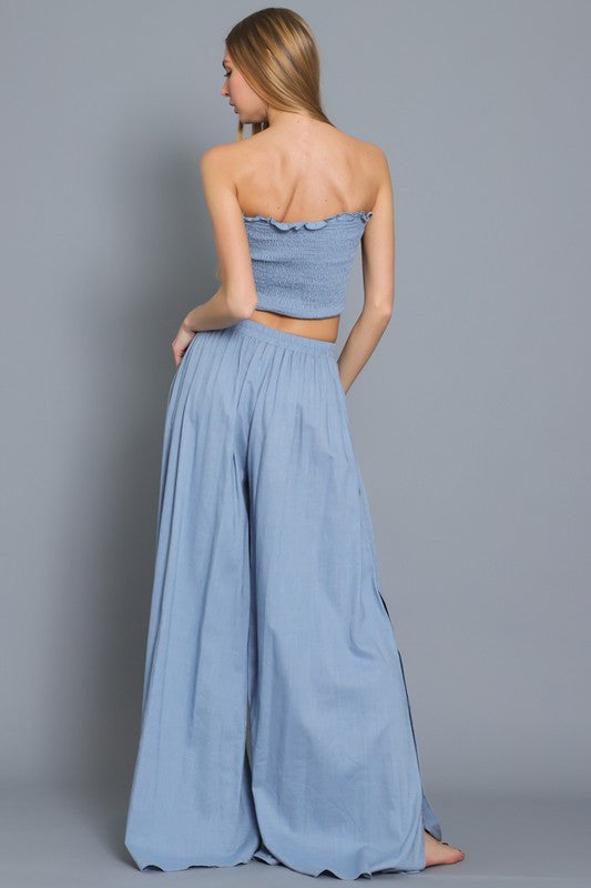DUSTY BLUE SAMANTHA PANT SET