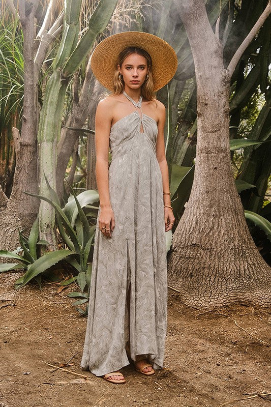 ST. TROPEZ HALTER MAXI DRESS