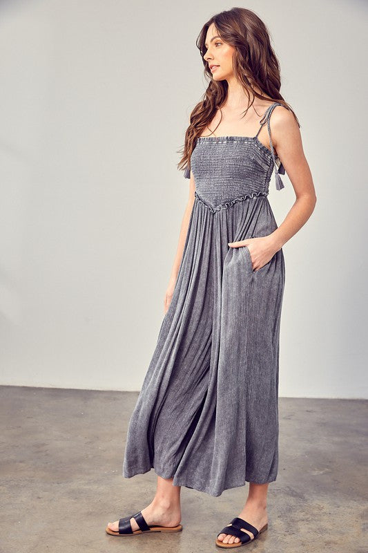 FALLON SMOCKED JUMPSUIT