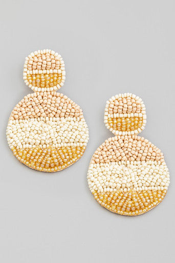 Natural Beaded Earrings