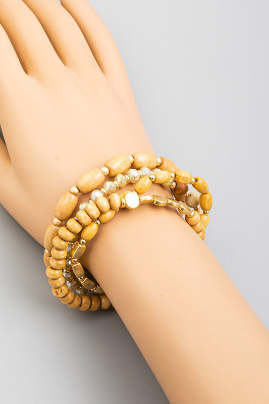 Assorted Beaded Stretch Bracelet Set