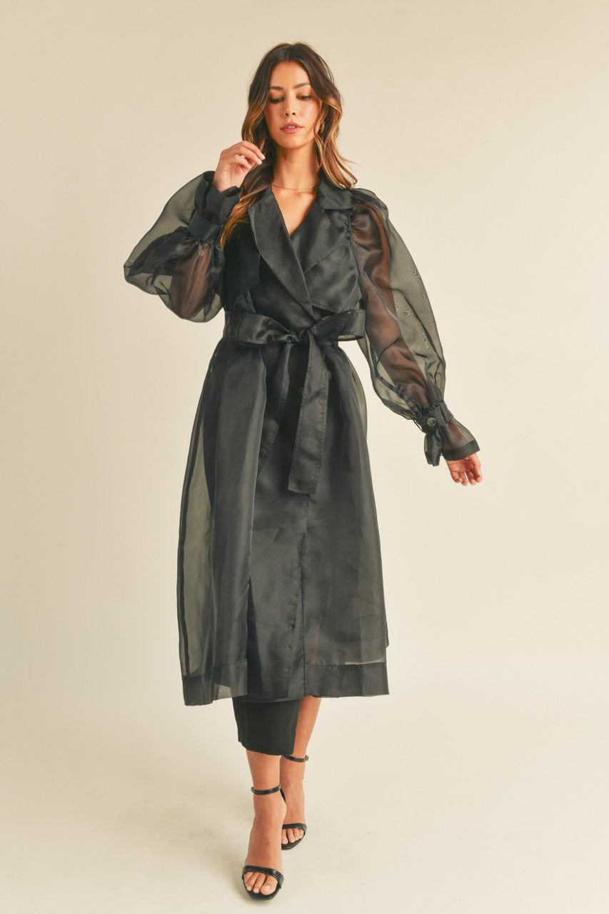 CARRIE ME AWAY SHEER DRENCH JACKET