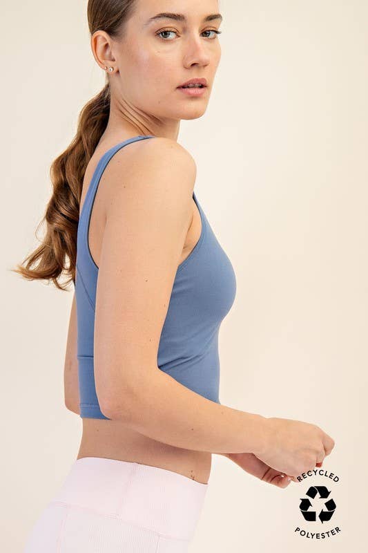V Neckline Cropped Yoga Top