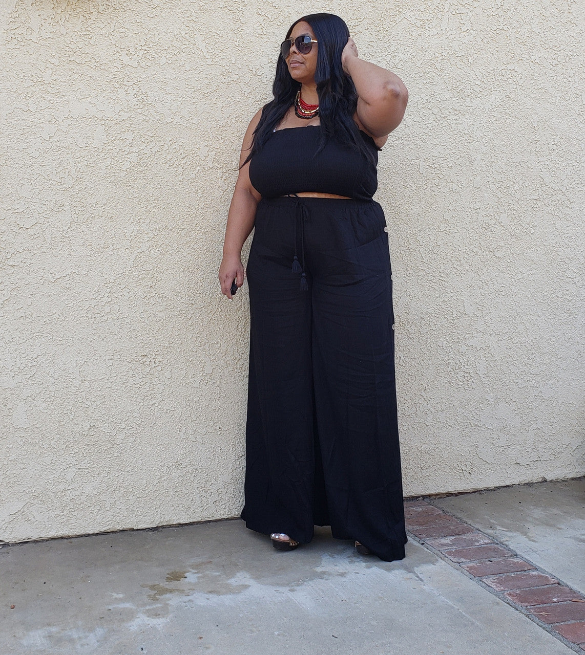 BLACK SAMANTHA PANT SET