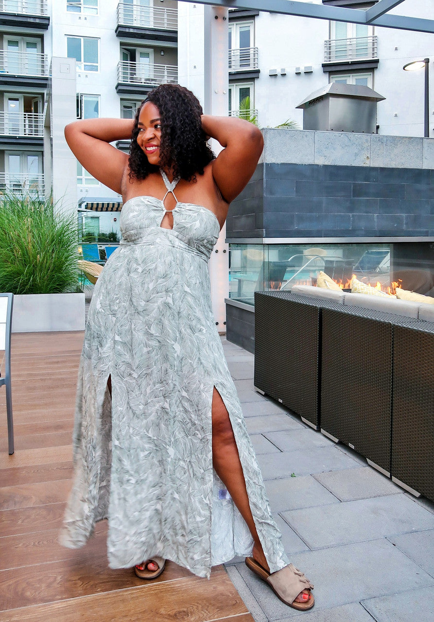 ST. TROPEZ HALTER MAXI DRESS