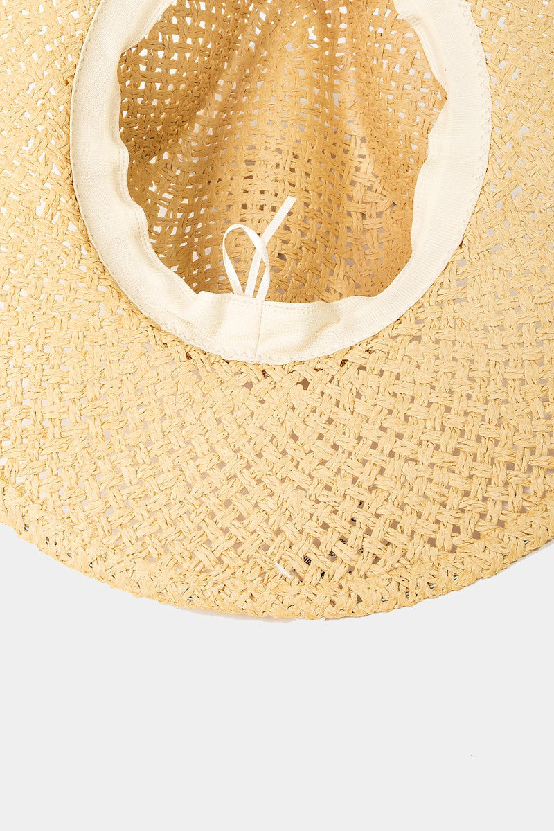Natural Basket Weave Sun Hat