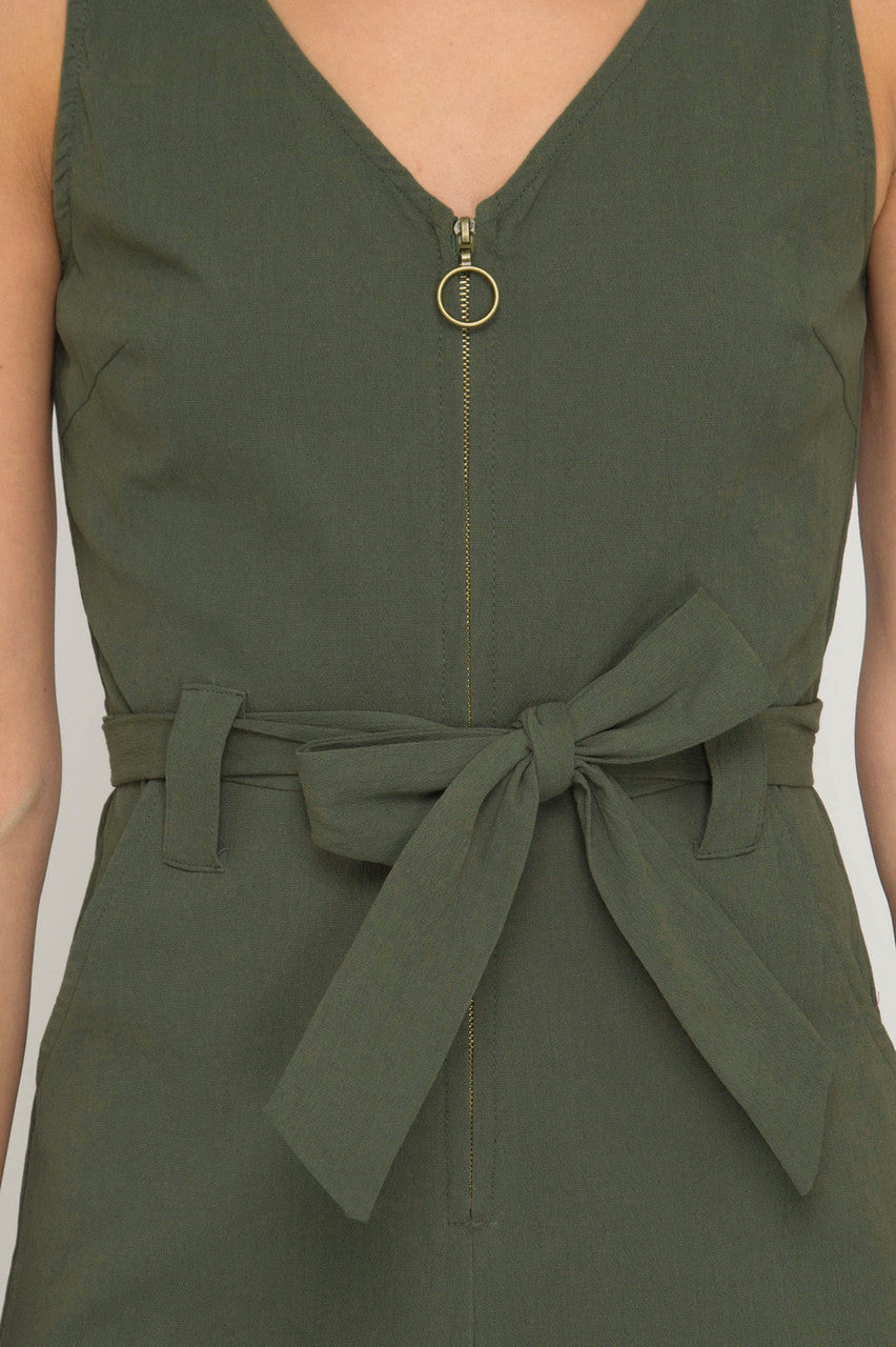 80'S OLIVE JUMPSUIT