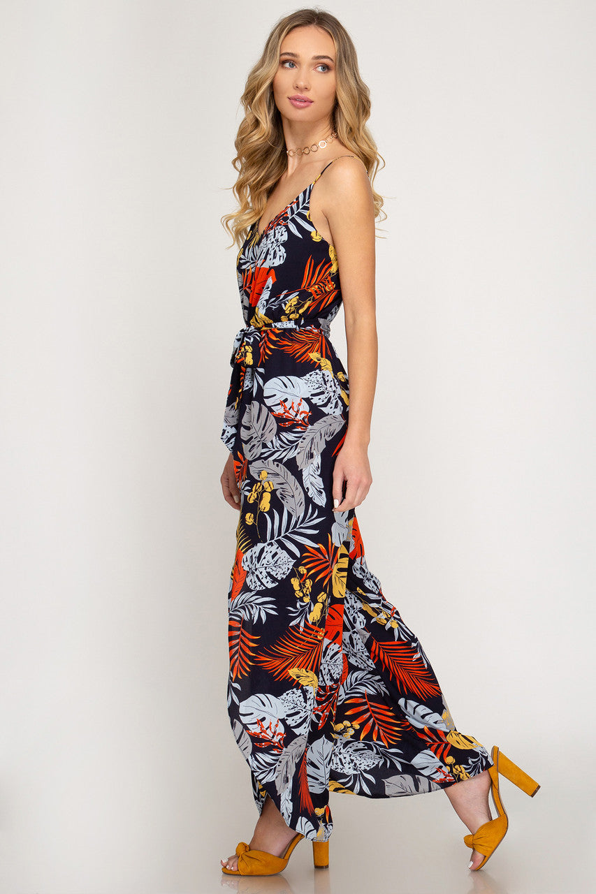 TROPICAL FLORAL JUMPSUIT