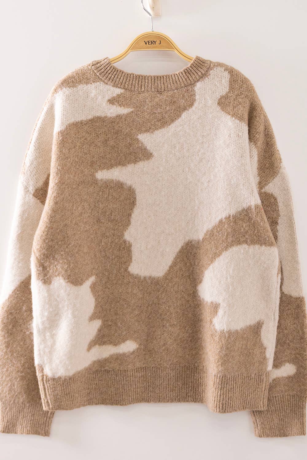 Western Cow Print Sweater