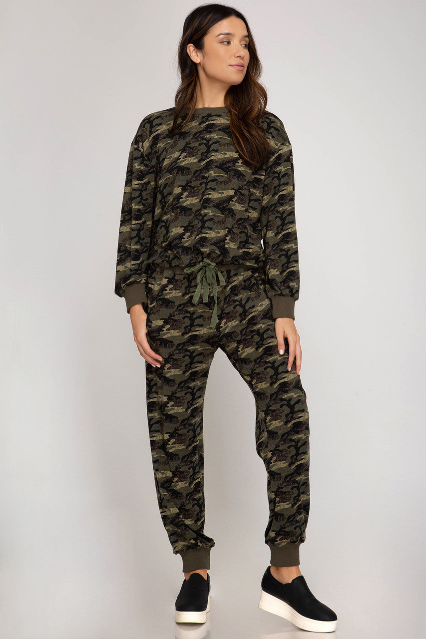 CAMO PRINT TOP