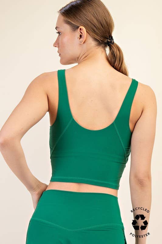 V Neckline Cropped Yoga Top