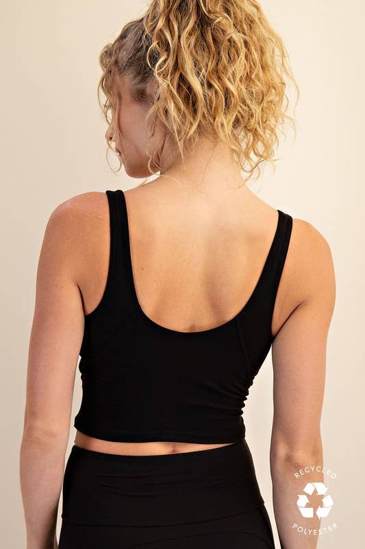 V Neckline Cropped Yoga Top