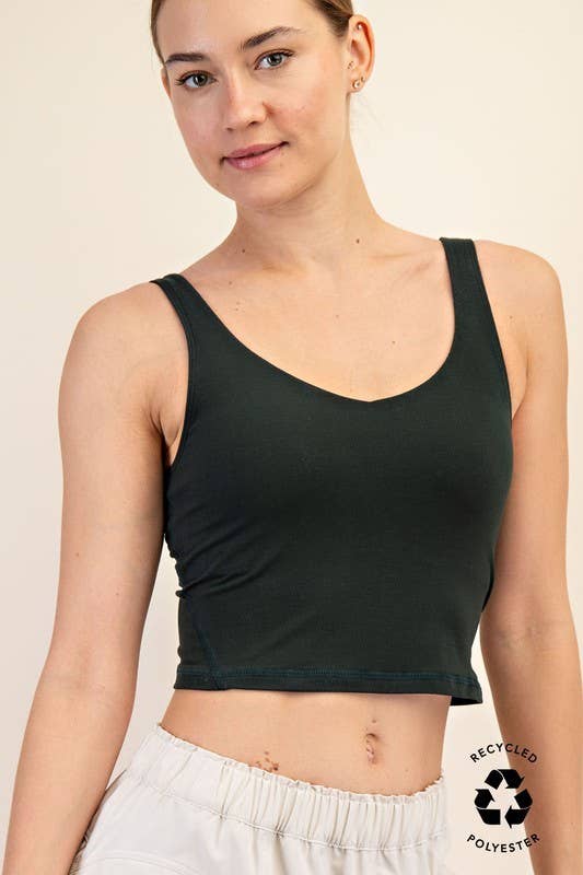 V Neckline Cropped Yoga Top
