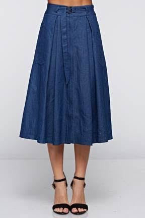 Denim Midi Skirt