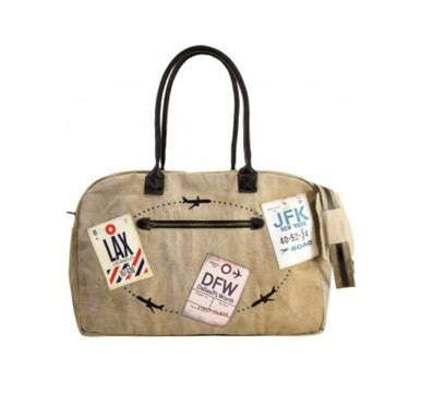 VINTAGE TAGS TRAVEL BAG