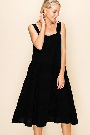 HALLE FLOWY MIDI DRESS