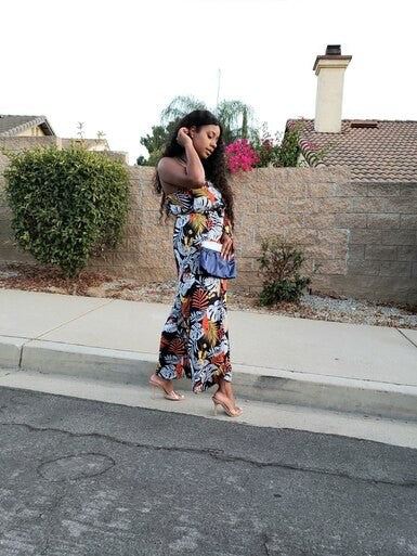 TROPICAL FLORAL JUMPSUIT