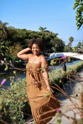 ISLAND TIE-FRONT TIERED MAXI DRESS