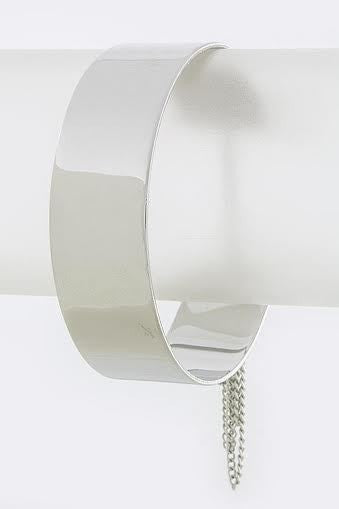 Silver Metal Chain Linked Cuff