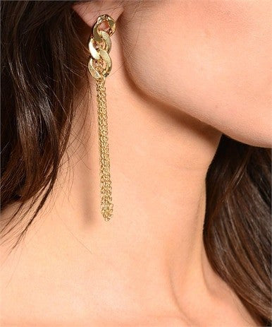 CHAIN LINK EARRING GOLD