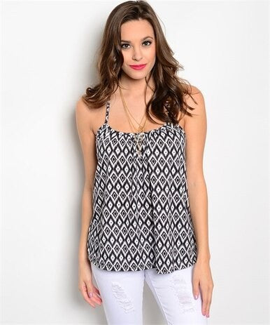 Tribal Print Top