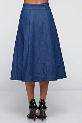 Denim Midi Skirt