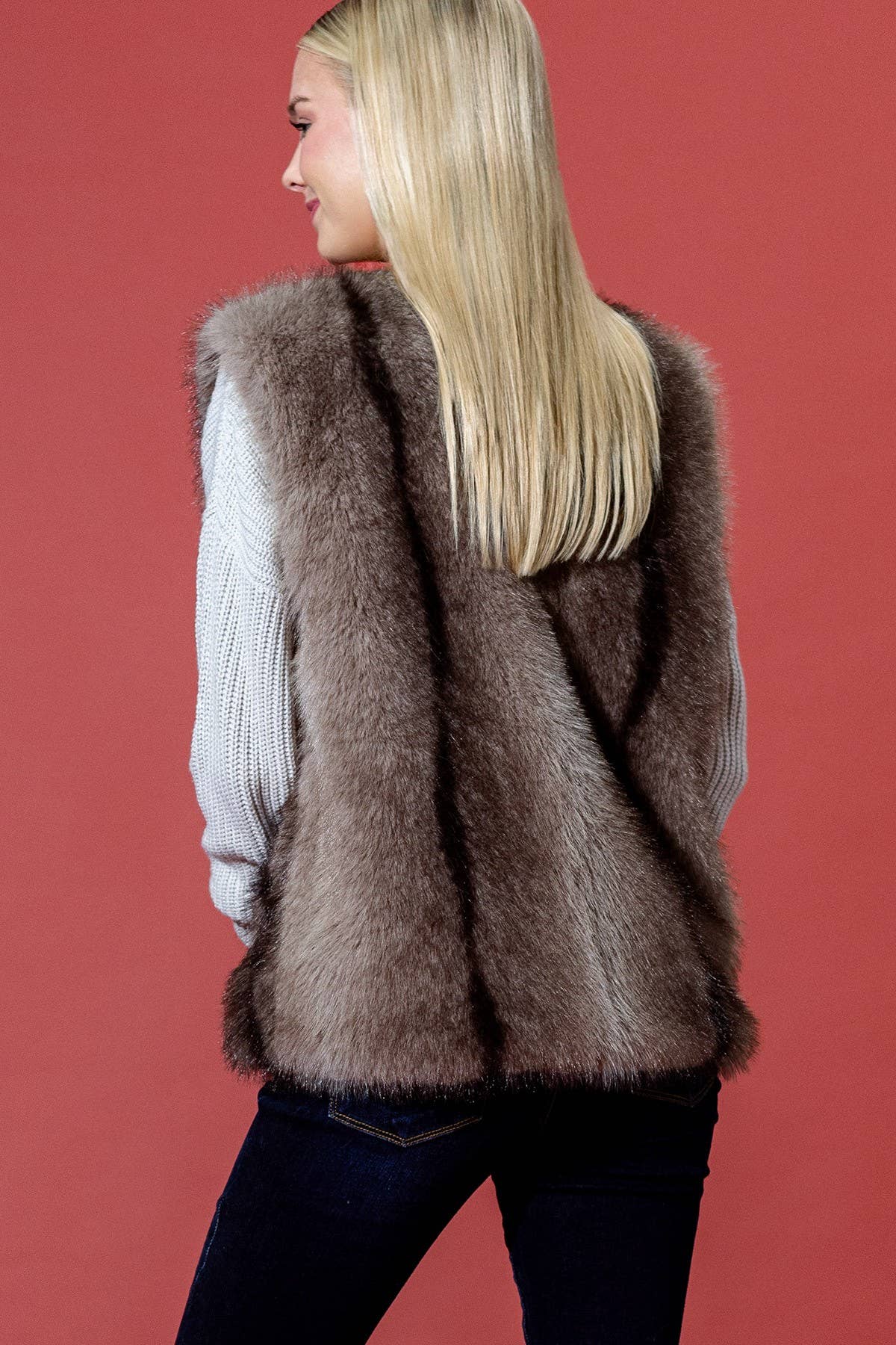 Faux Fur Longline Vest