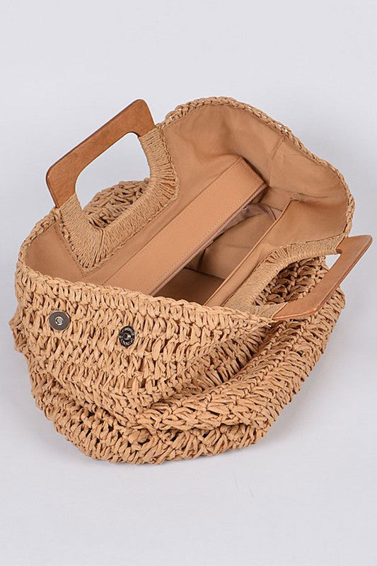 Mykonos  Wooden Handle Summer Bag