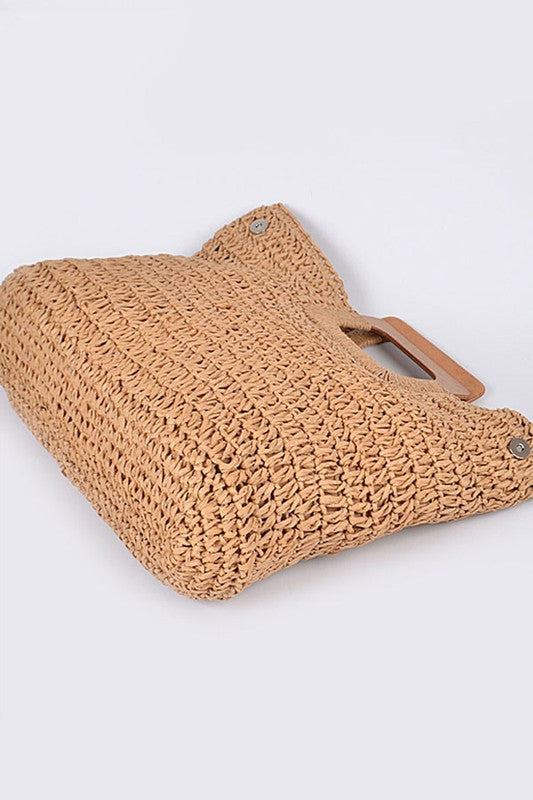 Mykonos  Wooden Handle Summer Bag