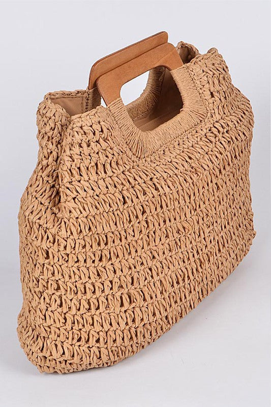 Mykonos  Wooden Handle Summer Bag