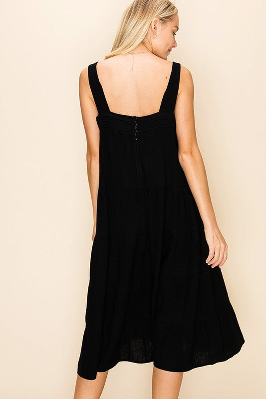 HALLE FLOWY MIDI DRESS
