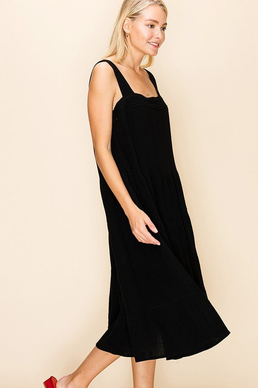 HALLE FLOWY MIDI DRESS
