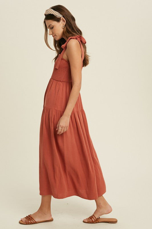 MALLORY MOCKED MIDI DRESS