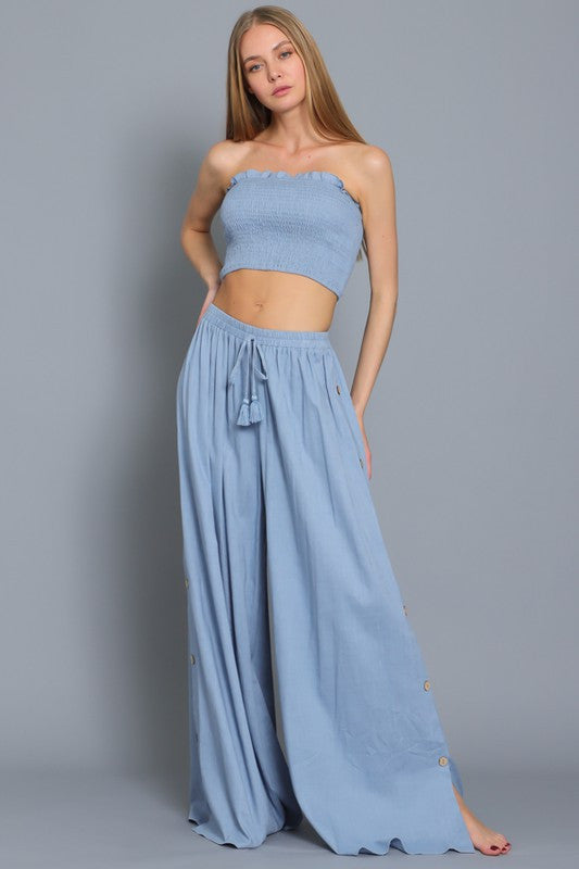 DUSTY BLUE SAMANTHA PANT SET