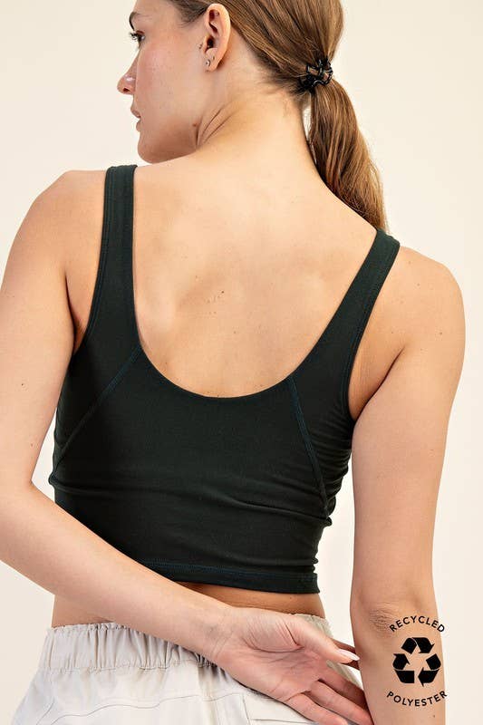 V Neckline Cropped Yoga Top