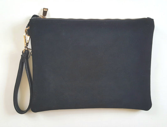 SUEDE CLUTCH BAG