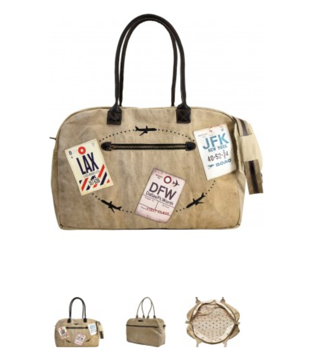 VINTAGE TAGS TRAVEL BAG