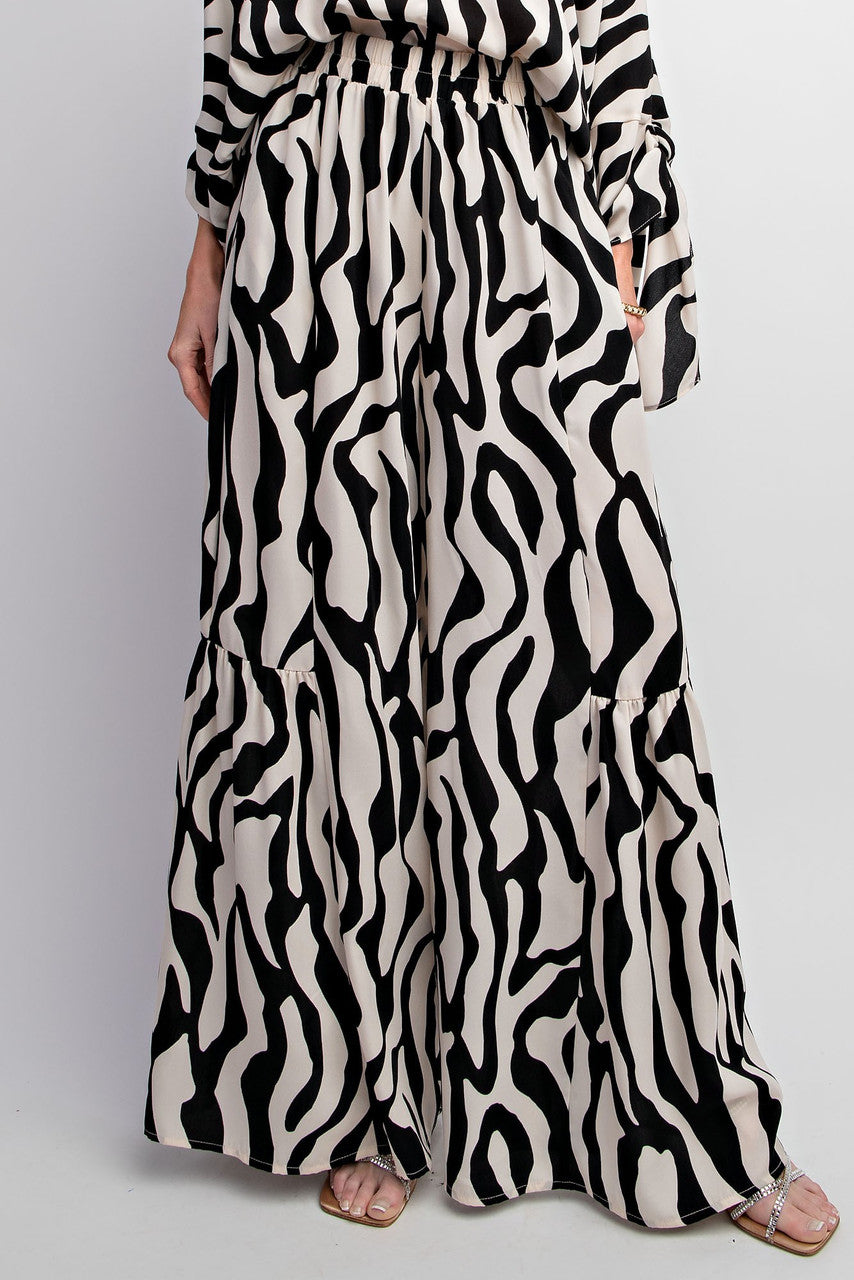 WAVY ABSTRACT PRINTED PANTS