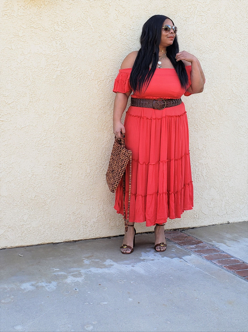 ROSARITA OFF THE SHOULDER MAXI DRESS