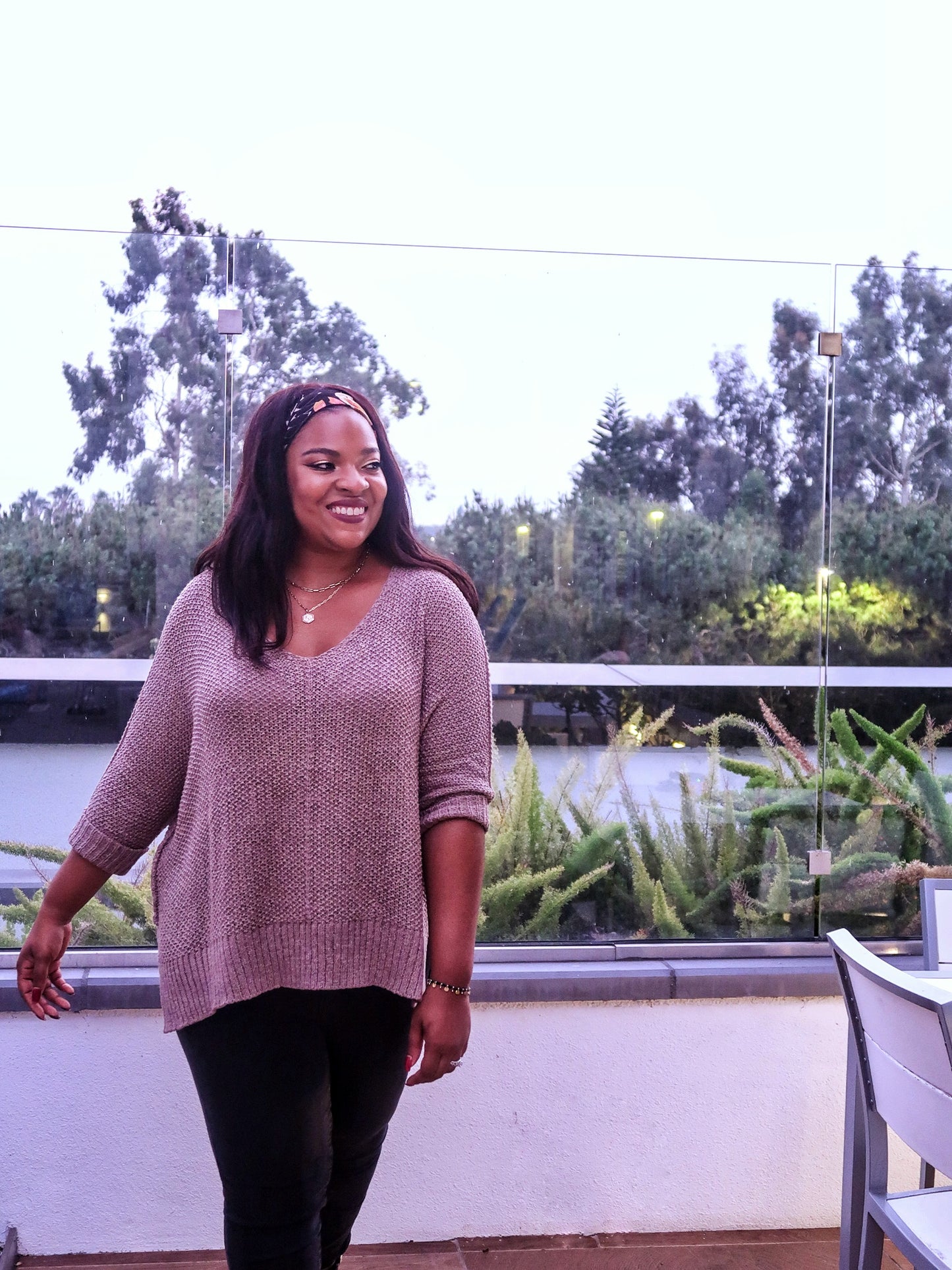 MOCHA 3/4  SLEEVE PULLOVER HI-LOW SWEATER