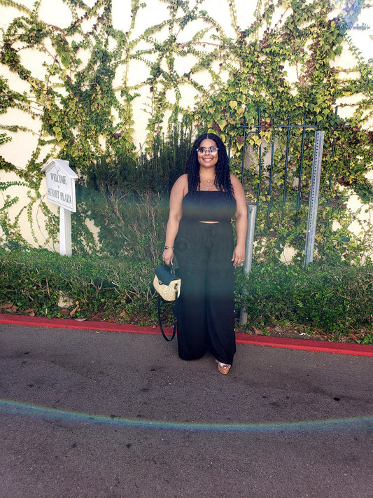 BLACK SAMANTHA PANT SET