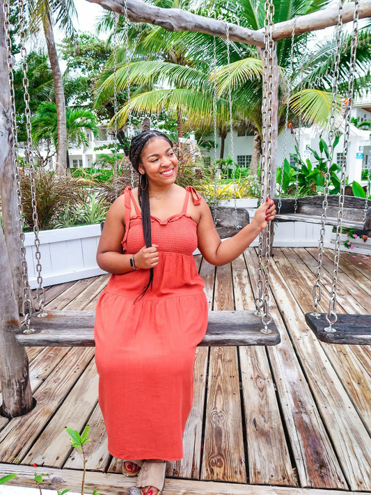 MALLORY MOCKED MIDI DRESS