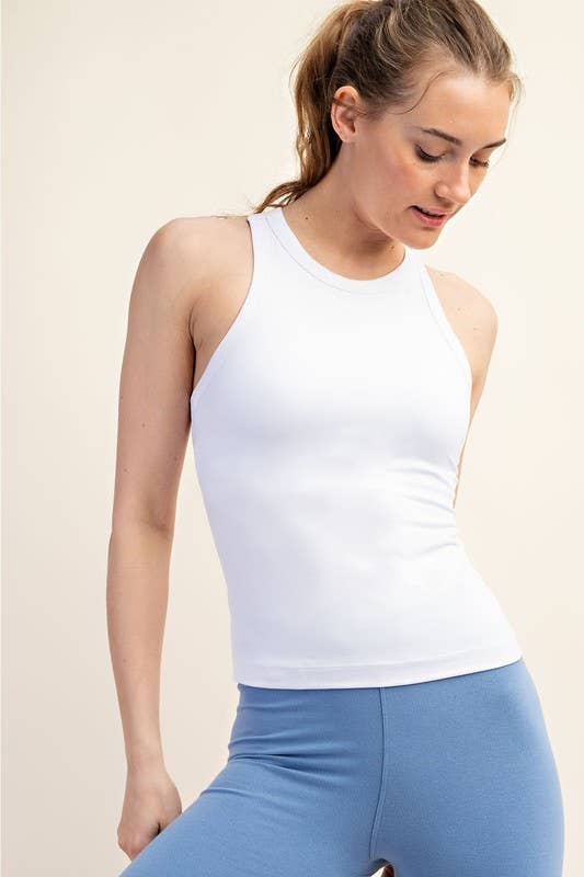 SLEEVELESS RACER BACK BUTTER SOFT TANK TOP