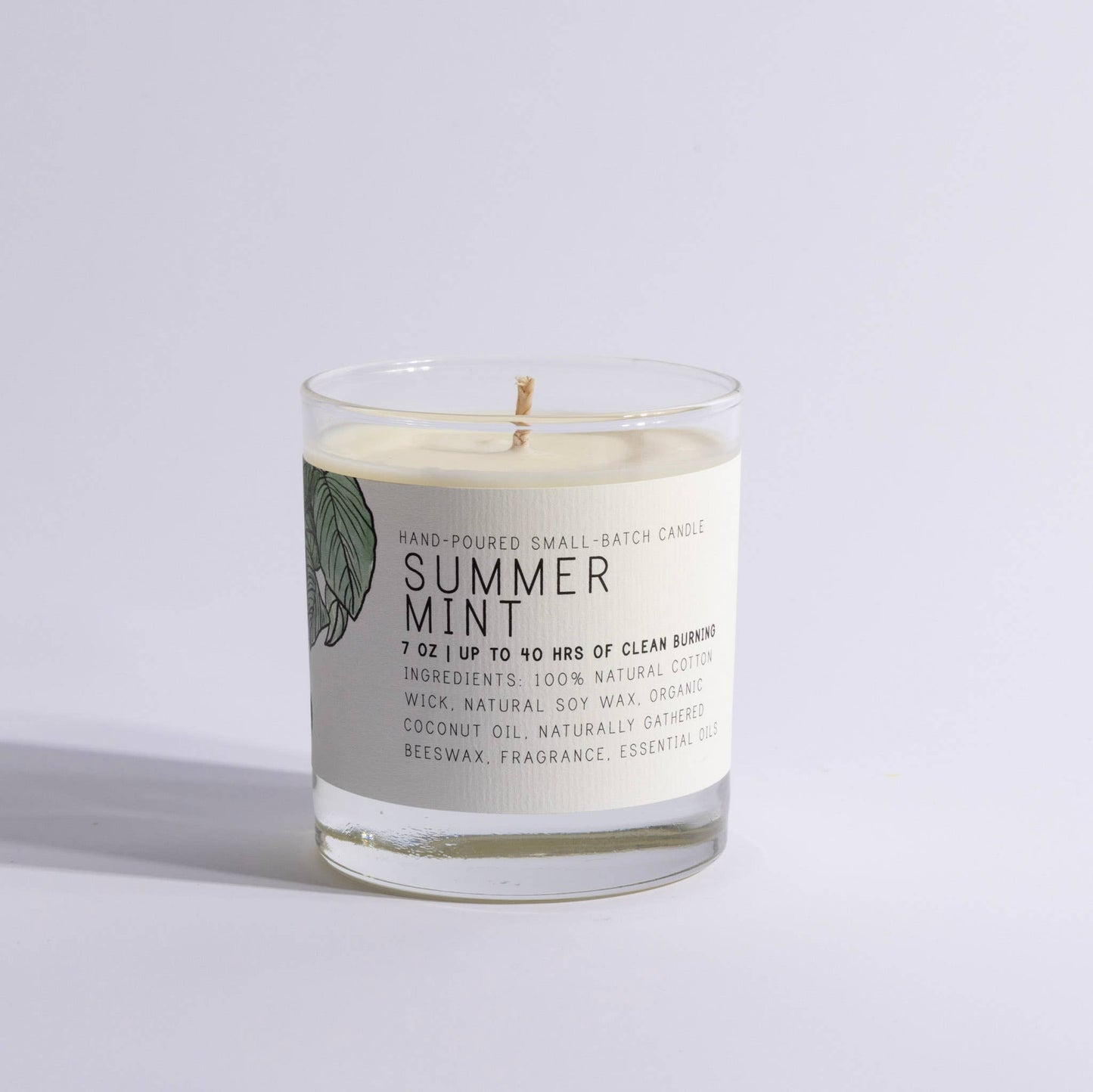 Summer Mint - Medium Glass - Just Bee Candle