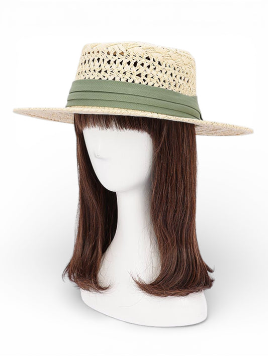 Faux Straw Panama Sun Hat