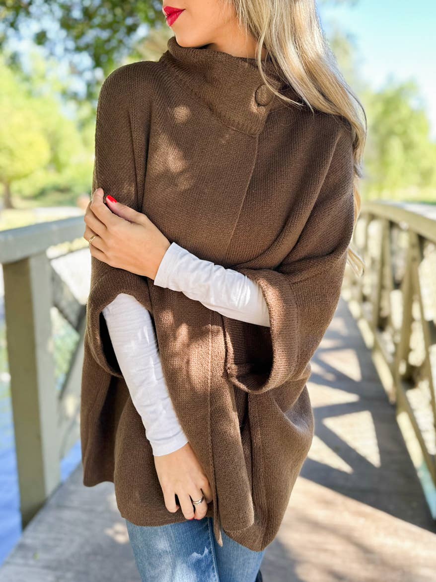 Solid Knitted Cardigan with Neck Button