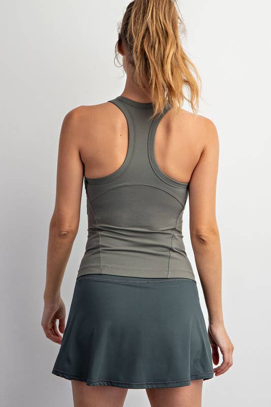 SLEEVELESS RACER BACK BUTTER SOFT TANK TOP